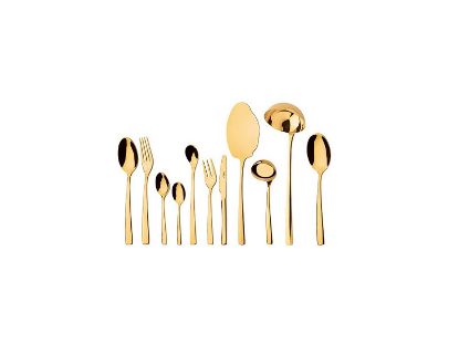 تصویر سرویس قاشق و چنگال 86 پارچه ناب استیل مدل فلورانس(جعبه سفید)